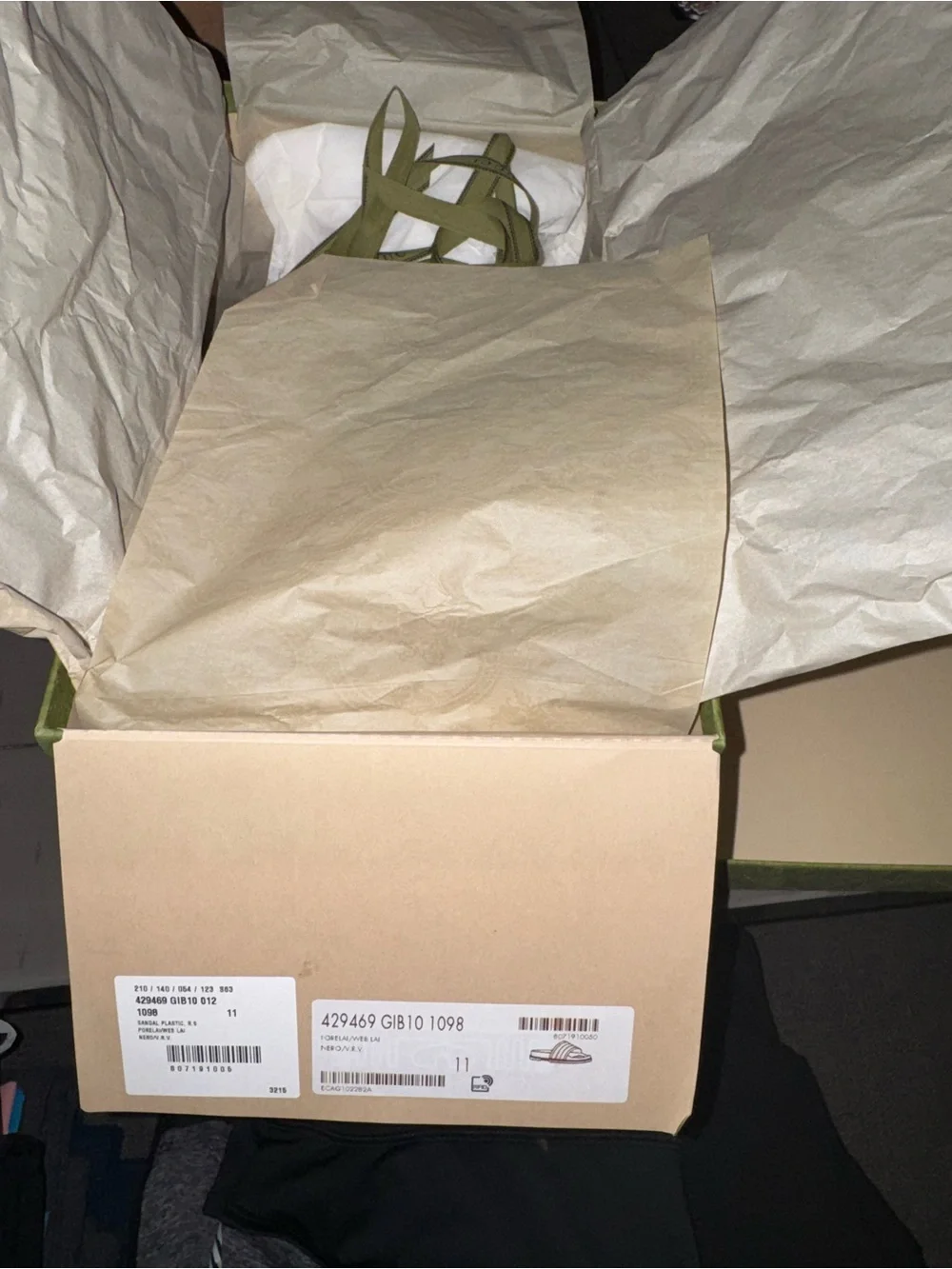 Gucci Lime Green Embossed Logo Box